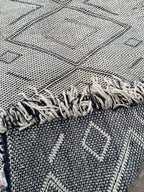  Black & White Moroccan Runner Rug