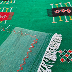 Green Kilim Rug 