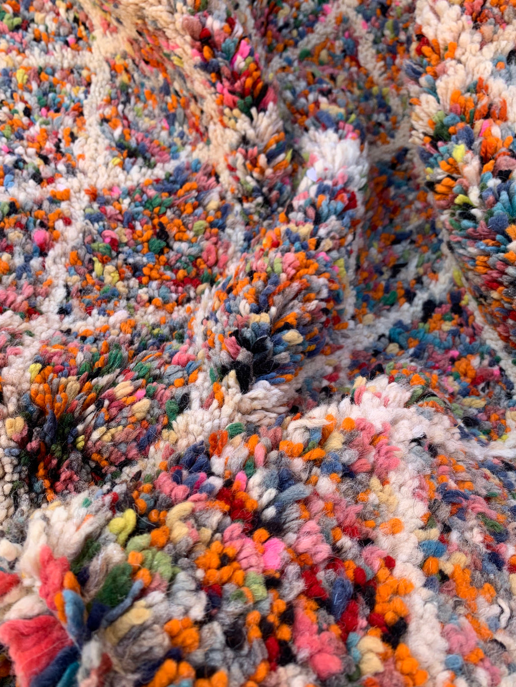 Multicolor Knotted Moroccan Rug 