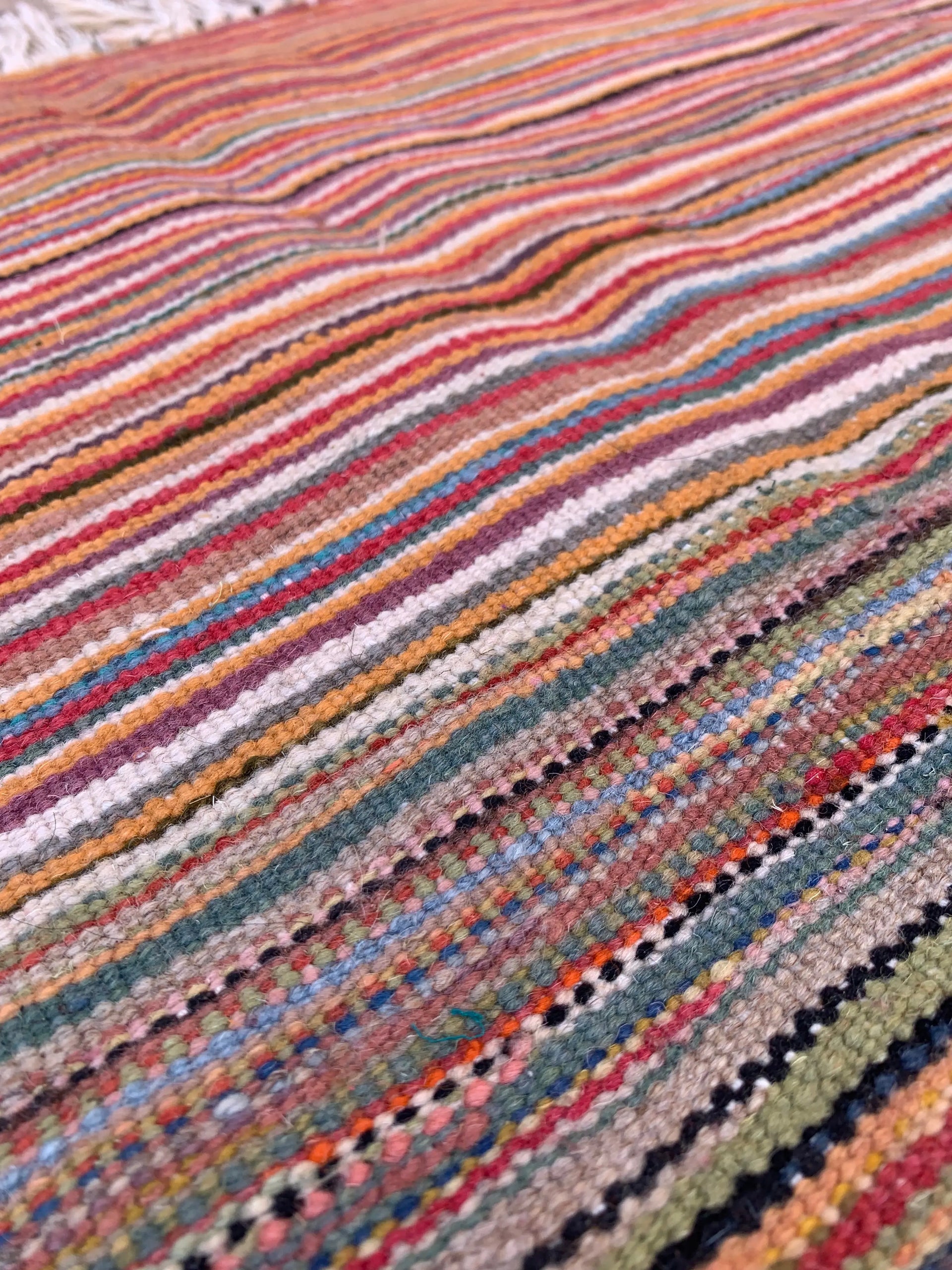 Multicolor Kilim Moroccan Rug – Handwoven Reversible Flat-Weave from Taznakht