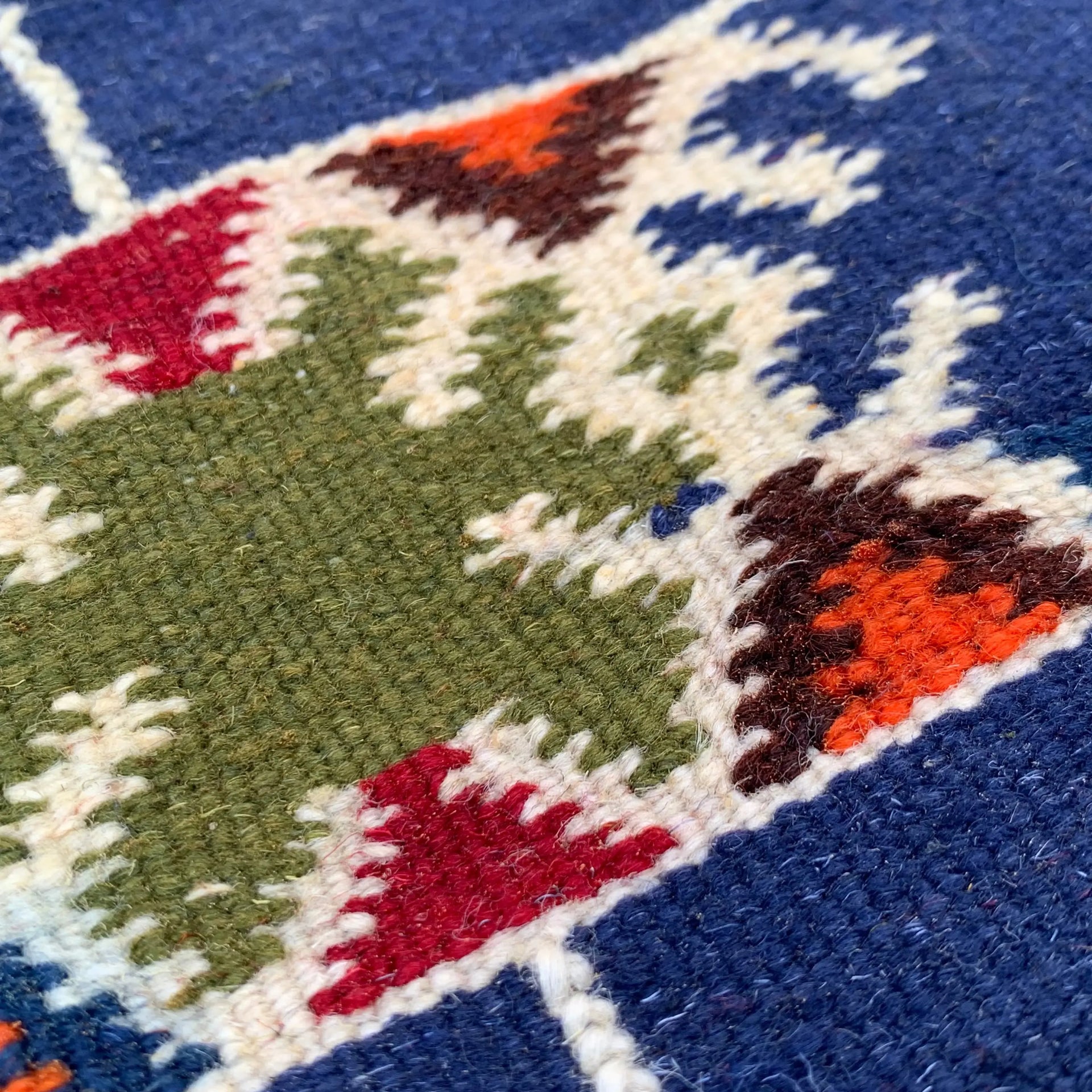 Navy Blue Kilim Rug 