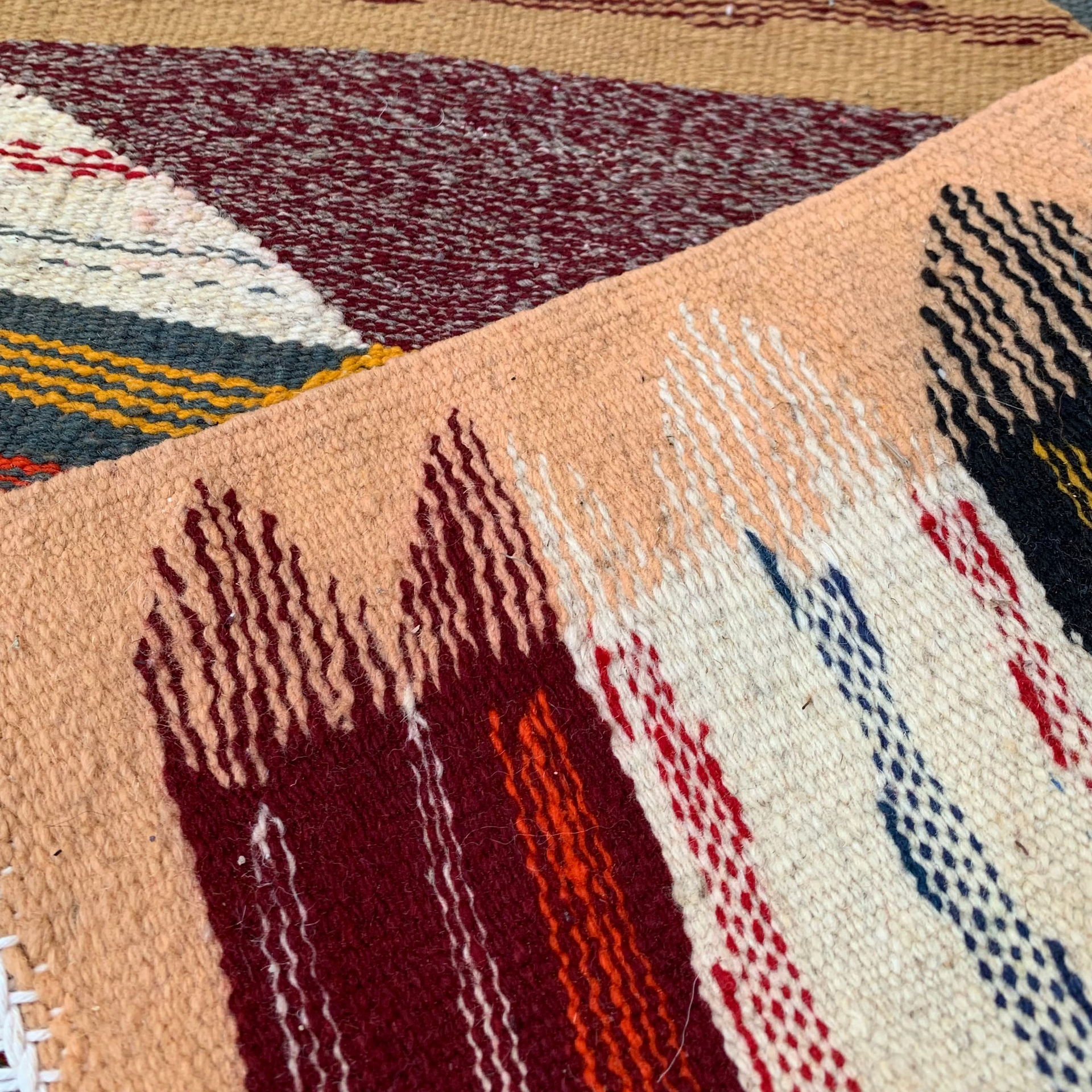 Close-up of a small moroccan rug