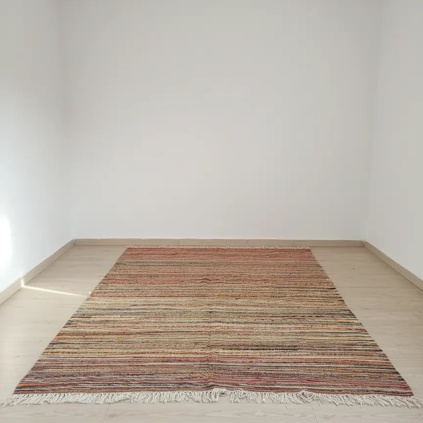 Multicolor Kilim Moroccan Rug – Handwoven Reversible Flat-Weave from Taznakht