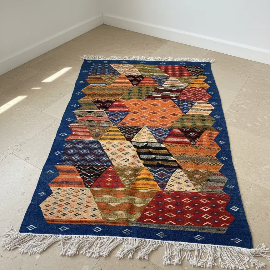 Blue Kilim Moroccan Rug