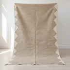 White & Beige Rug – 245 × 165 cm (96” × 65”) TazRugs