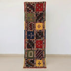 Moroccan Runner Rug – Handwoven Multicolor Wool from Taznakht