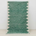 White & Green Reversible Rug – 100 × 150 cm (39” × 59”) TazRugs