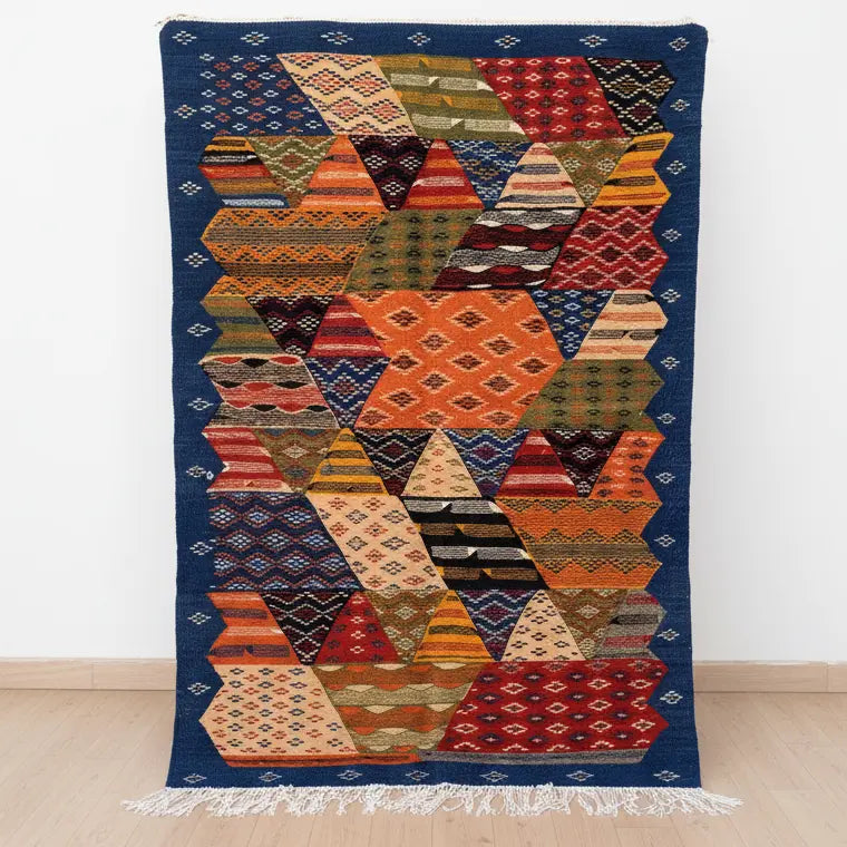 Blue Kilim Moroccan Rug