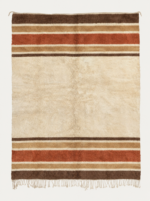 Clay Horizon custom Beni Mrirt rug hand-knotted in Morocco from premium Moroccan wool
