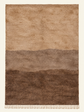 Cocoa Passage custom Beni Mrirt rug in warm ivory, cocoa brown and camel, hand-knotted in Morocco