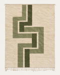 Common Thread custom Beni Mrirt rug in ivory, sage and deep olive, hand-knotted in Morocco