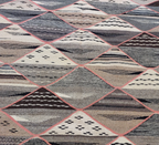 Close-up of Desert Lattice Taznakht rug showing Kharita Picasso flatweave texture