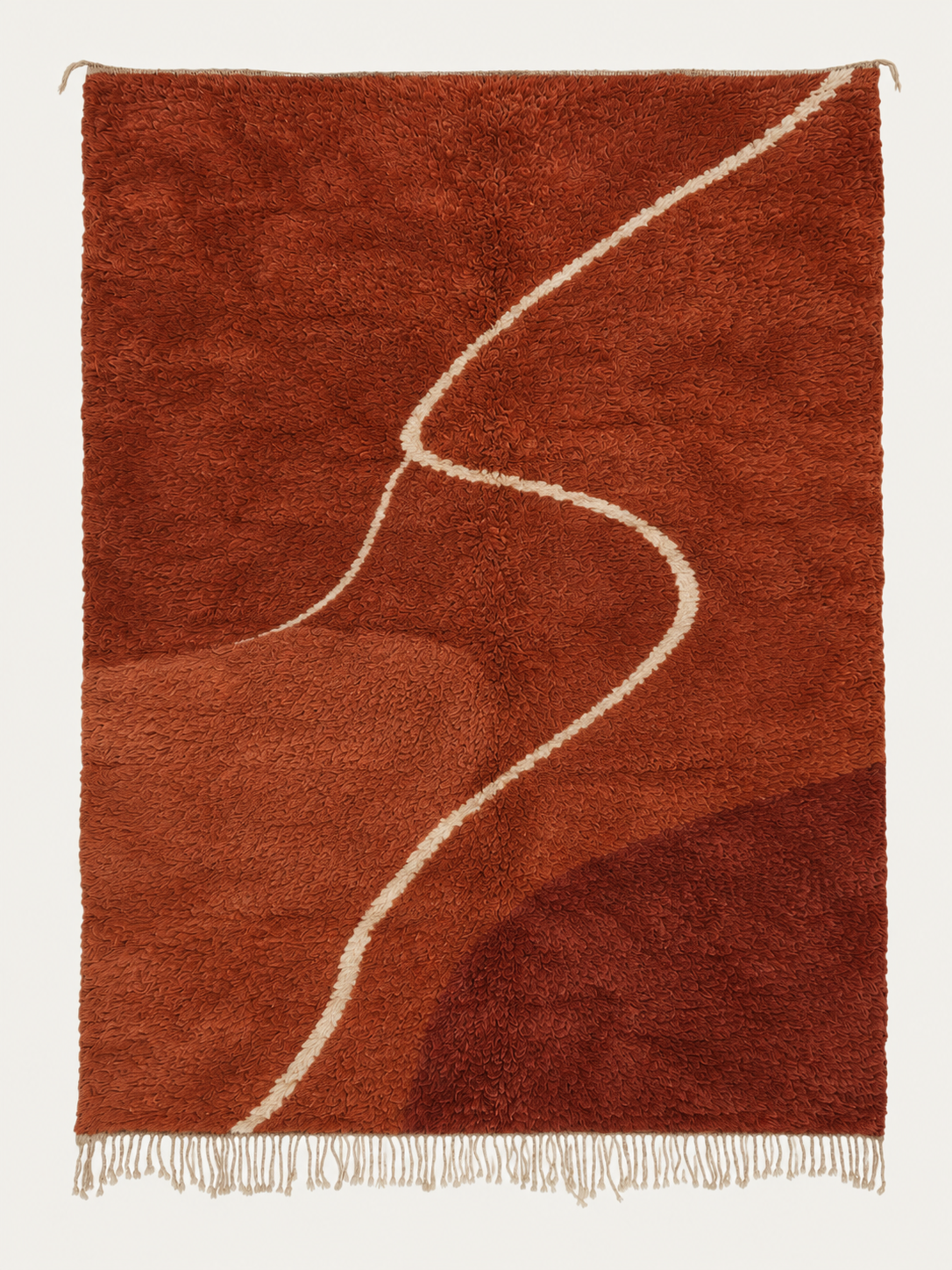 Earthen Trace custom Beni Mrirt rug hand-knotted in Morocco from premium Moroccan wool