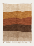 Grounded Strata custom Beni Mrirt rug hand-knotted in Morocco from premium Moroccan wool