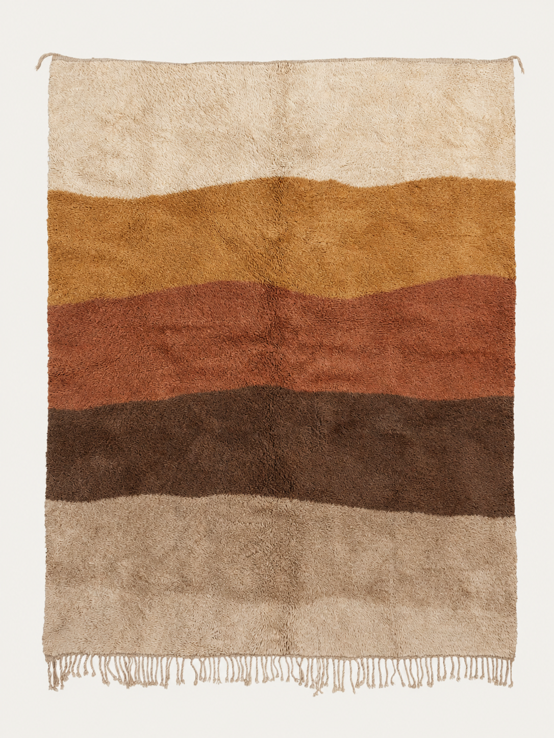 Grounded Strata custom Beni Mrirt rug hand-knotted in Morocco from premium Moroccan wool