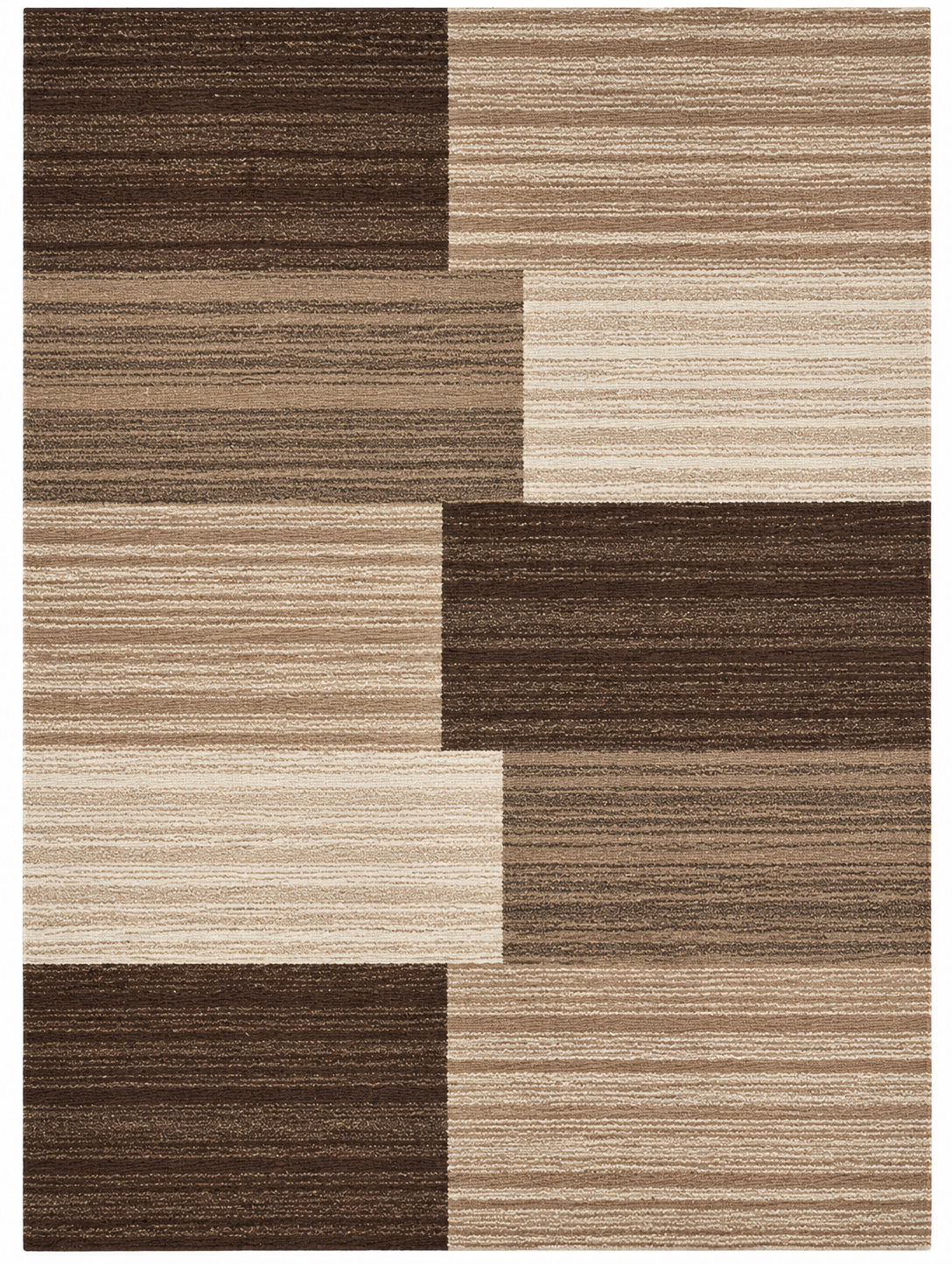 Ivory Interval custom Moroccan kilim rug with natural ivory wool and fine dark woven bands