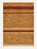 Last Light custom Beni Mrirt rug in camel, terracotta, ivory and deep brown, hand-knotted in Morocco