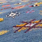 light blue runner Moroccan rug