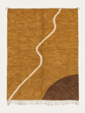 Ochre Passage custom Beni Mrirt rug hand-knotted in Morocco from premium Moroccan wool