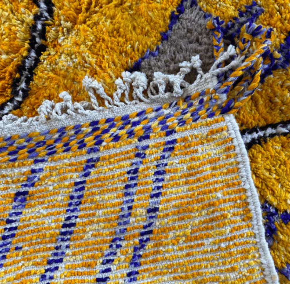 Orange Beni Ouarain rug