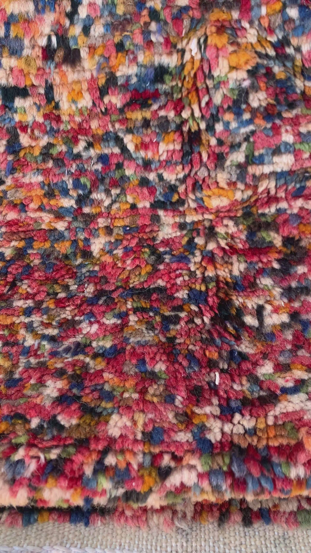 Hand-Knotted Moroccan Rug – Vibrant Multicolor Wool from Taznakht