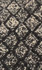 Black Moroccan Rug – Handwoven Artisan Piece