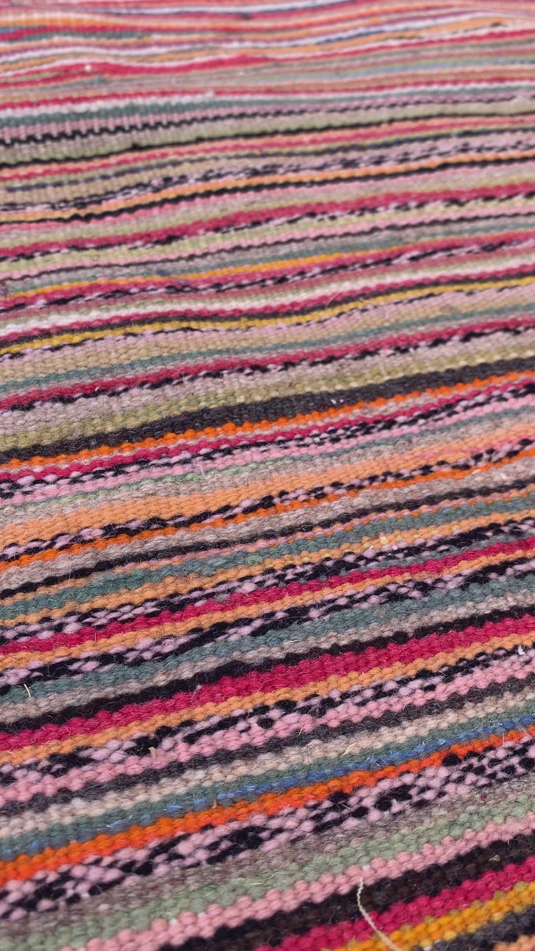 Multicolor Kilim Moroccan Rug – Handwoven Reversible Flat-Weave from Taznakht