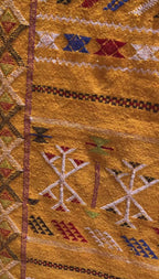 Yellow Moroccan Rug – Handwoven Artisan Wool Piece