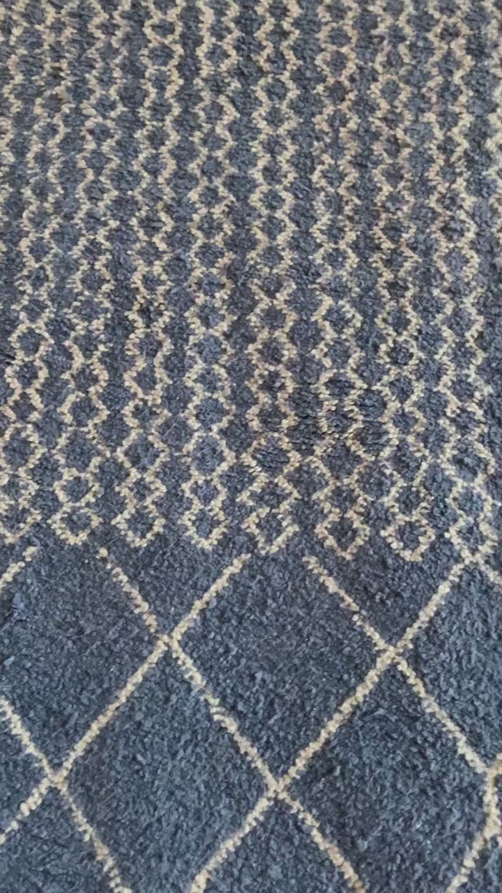 Blue Moroccan Rug – Handwoven Artisan Piece