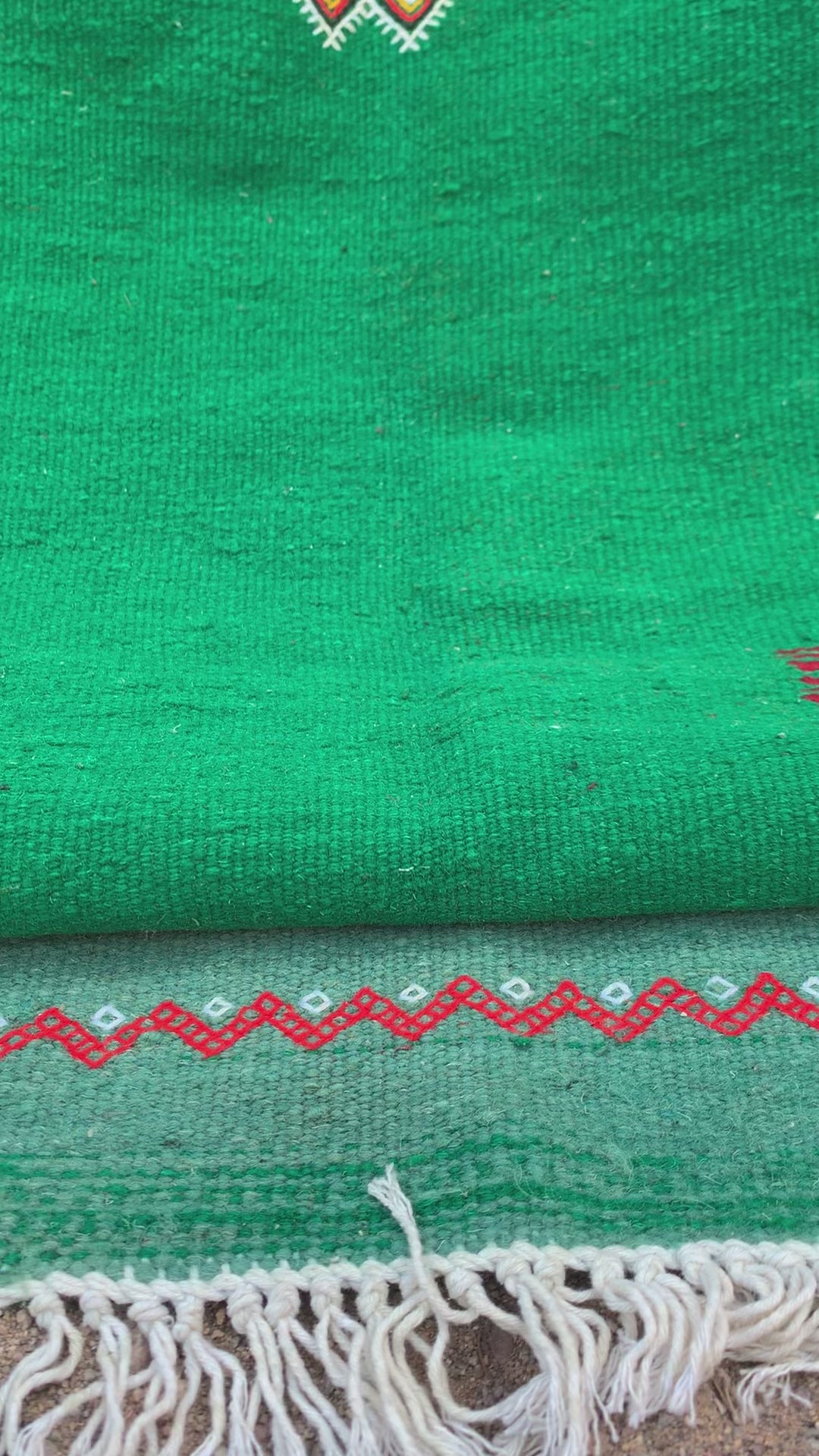 Green Kilim Rug 