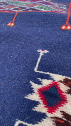 Navy Blue Kilim Rug 