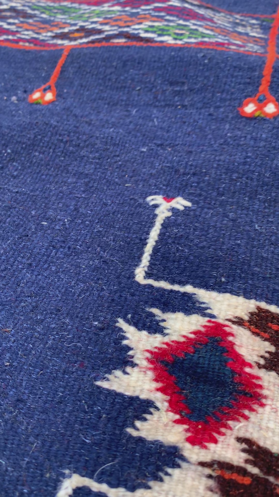 Navy Blue Kilim Rug 