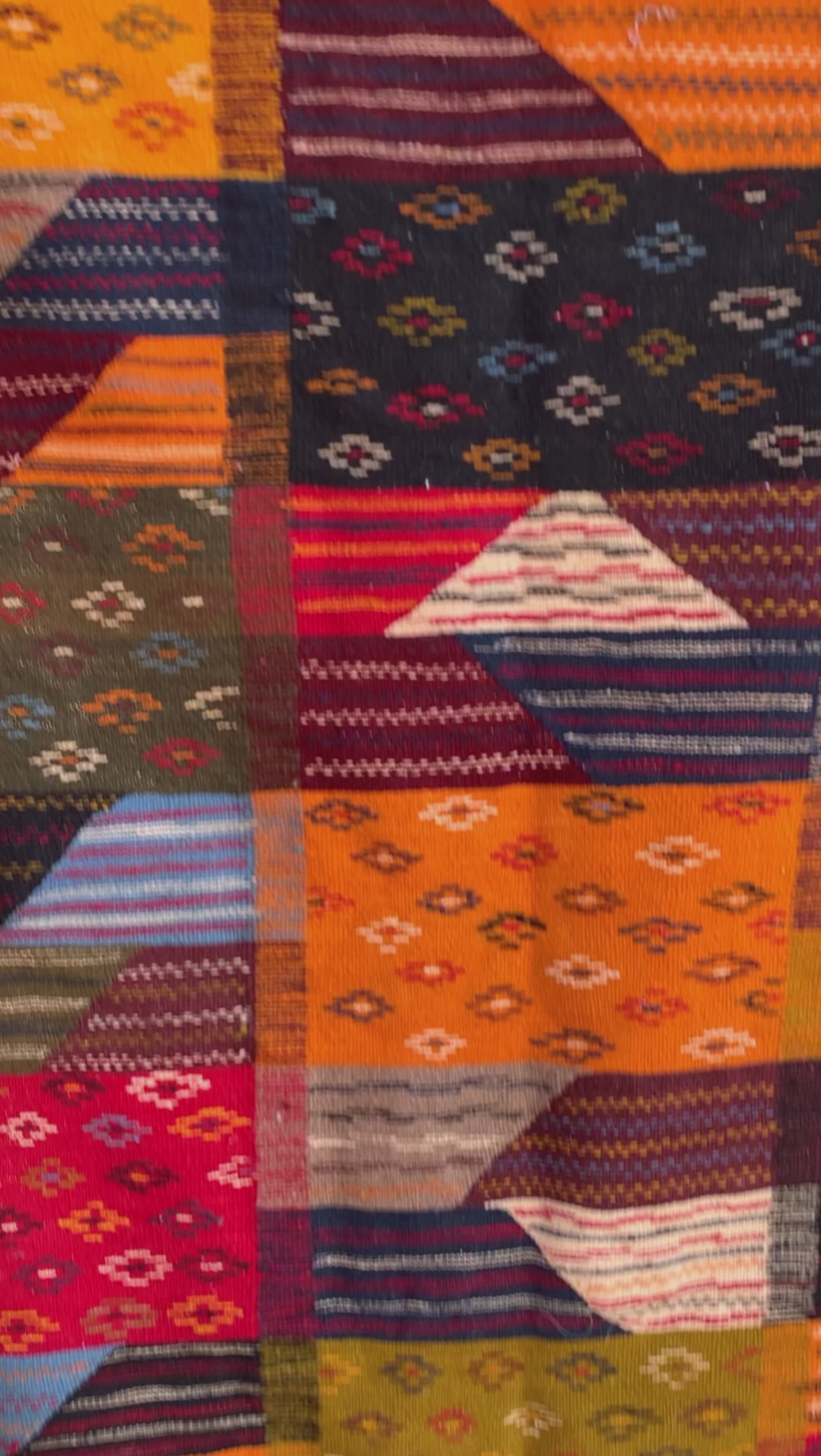 Multicolor Kilim Moroccan Rug – Handwoven Artisan Wool Piece