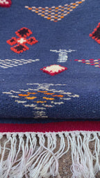 navy blue rug 
