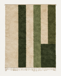 Rooted Calm custom Beni Mrirt rug in ivory, sage and deep olive, hand-knotted in Morocco