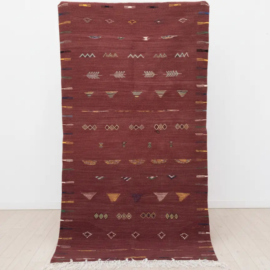 Reddish Brown Moroccan Rug