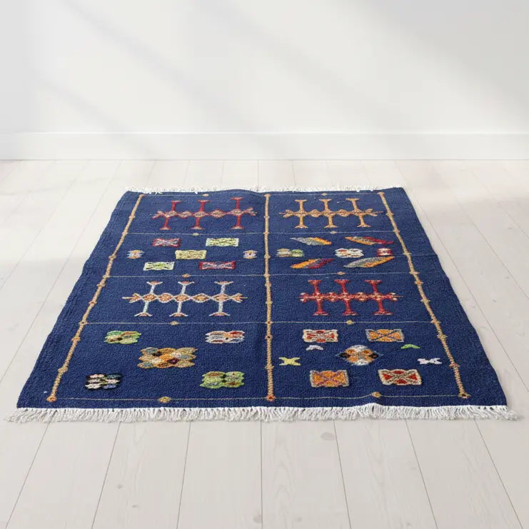 Navy Wool Rug