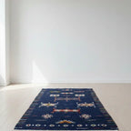 Navy Blue Kilim Rug 