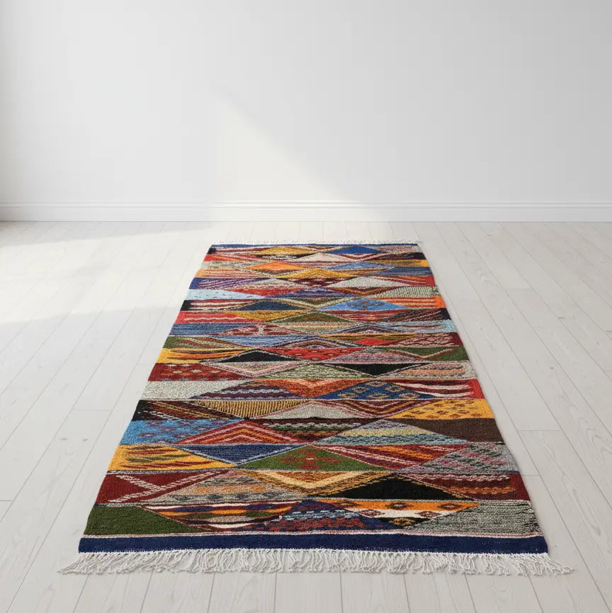 Moroccan Kilim Runner Rug 
