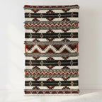 Small Black and White Moroccan Rug 