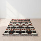 Small Black and White Moroccan Rug 