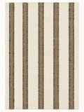 Sable Alignment custom Moroccan kilim rug with vertical brown and black woven bands on a natural ivory ground