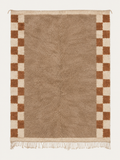 Sienna Frame custom Beni Mrirt rug hand-knotted in Morocco from premium Moroccan wool