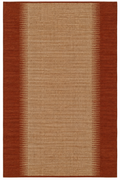 Sienna Threshold custom Moroccan kilim rug with a natural beige centre and deep sienna woven side borders