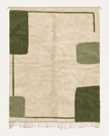 Still Points custom Beni Mrirt rug in warm ivory, sage and deep olive, hand-knotted in Morocco