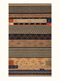 Woven Duality custom Taznakht flatweave rug combining Kharita and Zanafi technique, handwoven in Morocco