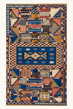 Woven Strata custom Taznakht rug in traditional Glaoui mixed-weave construction, handwoven in Morocco